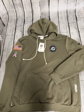 Nike AUTHENTIC Miami Dolphins 2025 Salute to Service Standard Issue Hoodie XL